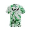 Radical Green Paint Splash CoolWick Bowling Jersey - Image 2