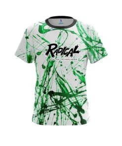 Radical Green Paint Splash CoolWick Bowling Jersey