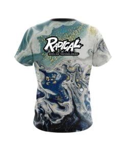 Alternative view of Radical Marbleized Ripple Pattern CoolWick Bowling Jersey