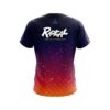 Radical Orange And Pink Fire Sparks CoolWick Bowling Jersey - Image 2