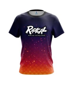 Radical Orange And Pink Fire Sparks CoolWick Bowling Jersey