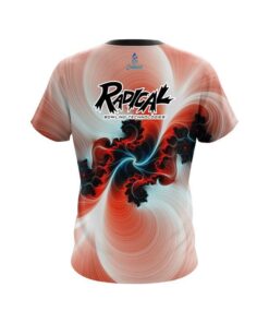 Alternative view of Radical Peach Motion Vortex CoolWick Bowling Jersey