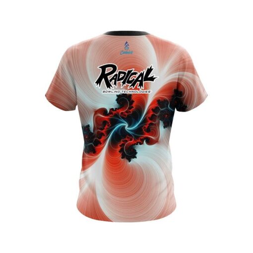 Radical Peach Motion Vortex CoolWick Bowling Jersey - Image 2