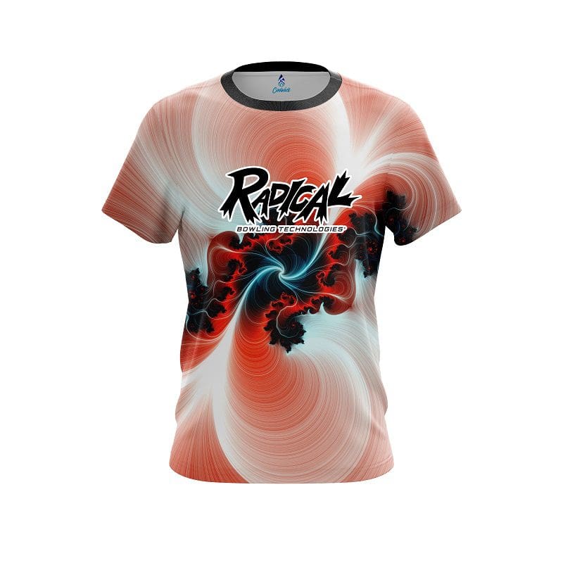 Radical Peach Motion Vortex CoolWick Bowling Jersey