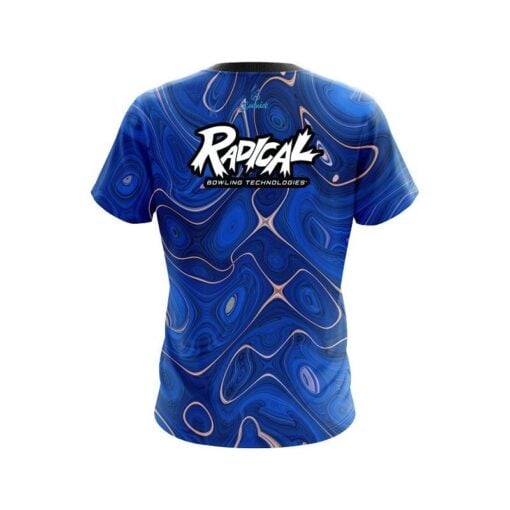 Radical Psychedelic Blue Flow CoolWick Bowling Jersey - Image 2