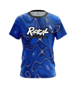 Radical Psychedelic Blue Flow CoolWick Bowling Jersey