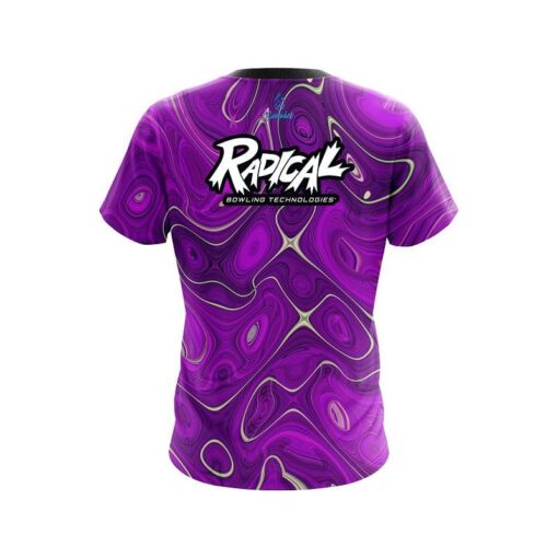 Radical Psychedelic Purple Flow CoolWick Bowling Jersey - Image 2