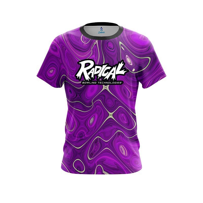Radical Psychedelic Purple Flow CoolWick Bowling Jersey