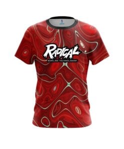 Radical Psychedelic Red Flow CoolWick Bowling Jersey