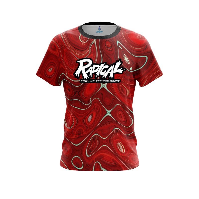 Radical Psychedelic Red Flow CoolWick Bowling Jersey