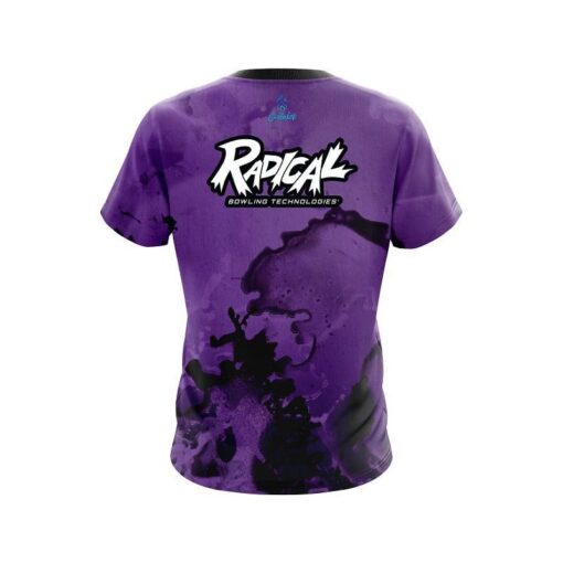 Radical Purple Graffiti Grunge CoolWick Bowling Jersey - Image 2