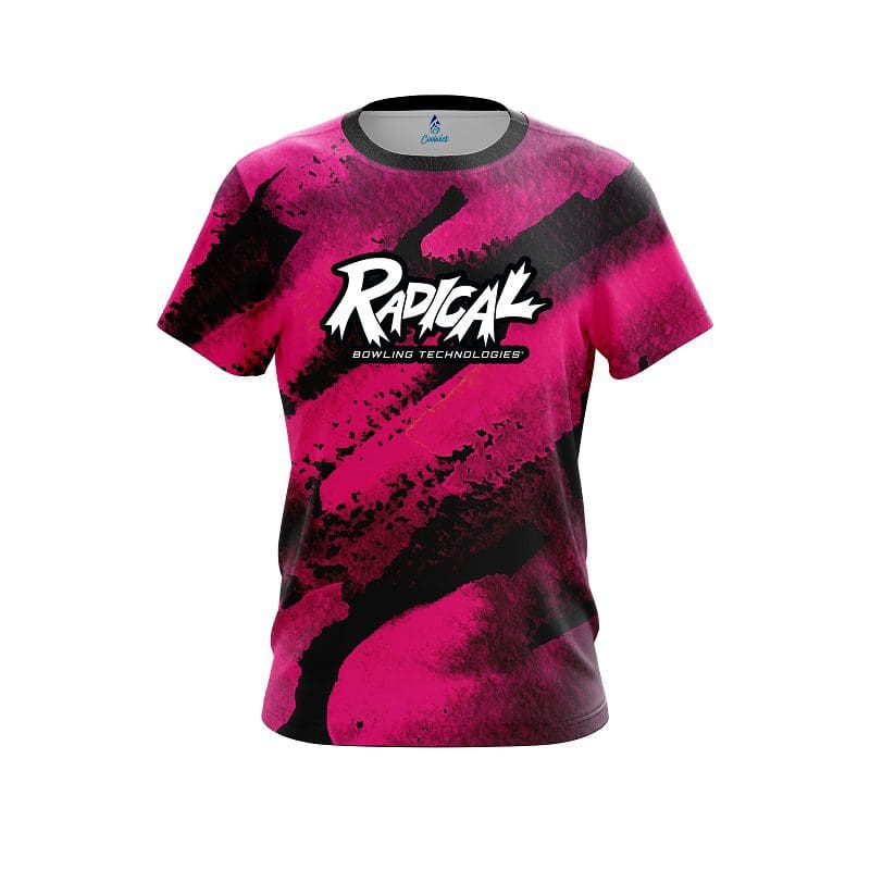 Radical Solid Pink Grunge CoolWick Bowling Jersey