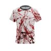 Plain Red Paint Splash CoolWick Bowling Jersey