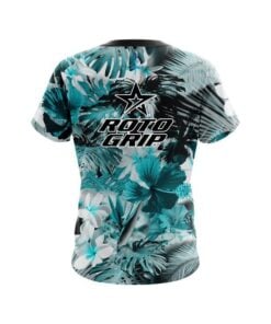 Alternative view of Roto Grip Aqua Tropical Leafs Effect CoolWick Bowling Jersey