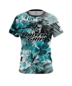 Roto Grip Aqua Tropical Leafs Effect CoolWick Bowling Jersey