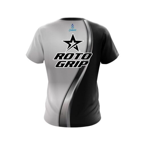 Roto Grip Black And Silver Helix CoolWick Bowling Jersey - Image 2