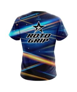 Alternative view of Roto Grip Blue Futuristic Rays CoolWick Bowling Jersey