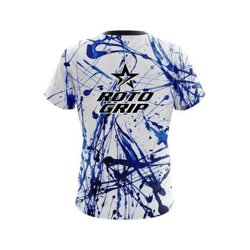 Roto Grip Blue Paint Splash CoolWick Bowling Jersey - Image 2