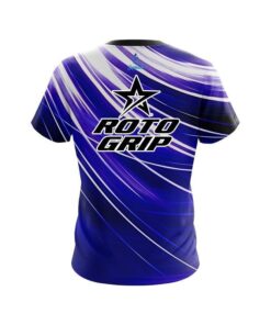 Alternative view of Roto Grip Deep Blue Stripes CoolWick Bowling Jersey