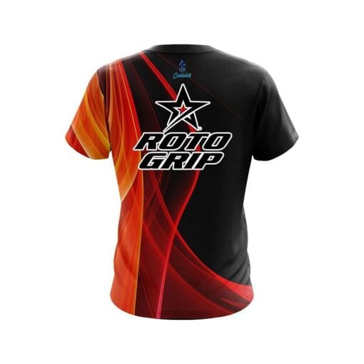 Roto Grip Deep Orange Curve CoolWick Bowling Jersey - Image 2