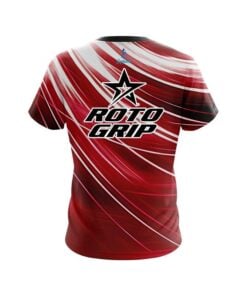Alternative view of Roto Grip Deep Red Stripes CoolWick Bowling Jersey