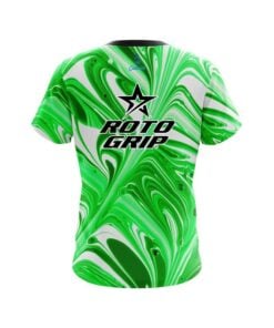 Alternative view of Roto Grip Green And White Liquid Swirls CoolWick Bowling Jersey