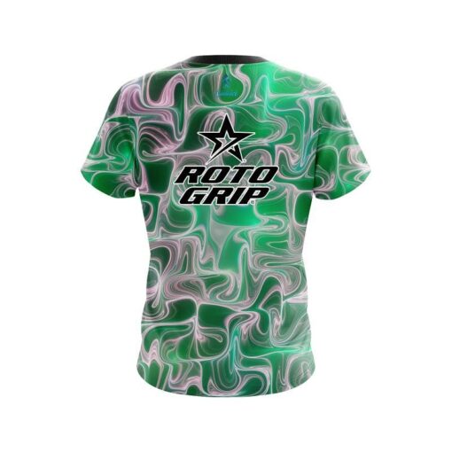 Roto Grip Green Exotic Motion CoolWick Bowling Jersey - Image 2