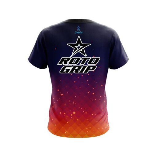 Roto Grip Orange And Pink Fire Sparks CoolWick Bowling Jersey - Image 2