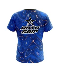 Alternative view of Roto Grip Psychedelic Blue Flow CoolWick Bowling Jersey