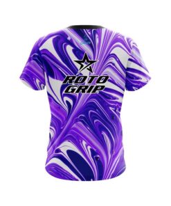 Alternative view of Roto Grip Purple And White Liquid Swirls CoolWick Bowling Jersey