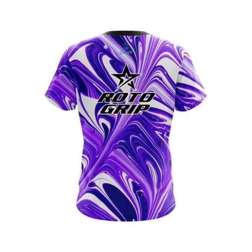 Roto Grip Purple And White Liquid Swirls CoolWick Bowling Jersey - Image 2