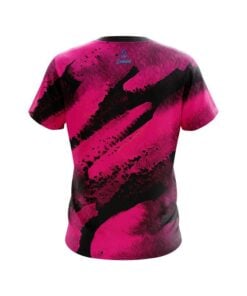 Alternative view of Plain Solid Pink Grunge CoolWick Bowling Jersey