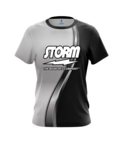 Storm Black And Silver Helix CoolWick Bowling Jersey