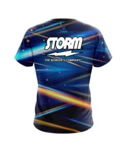 Alternative view of Storm Blue Futuristic Rays CoolWick Bowling Jersey