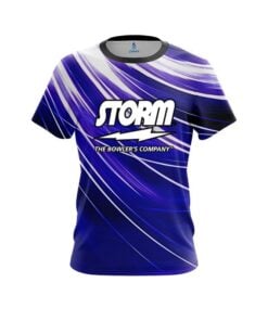 Storm Deep Blue Stripes CoolWick Bowling Jersey