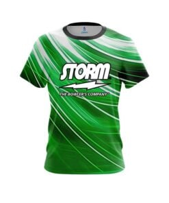 Storm Deep Green Stripes CoolWick Bowling Jersey