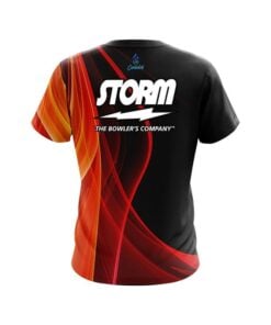 Alternative view of Storm Deep Orange Curve CoolWick Bowling Jersey