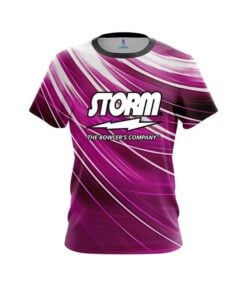 Storm Deep Pink Stripes CoolWick Bowling Jersey