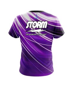 Alternative view of Storm Deep Purple Stripes CoolWick Bowling Jersey
