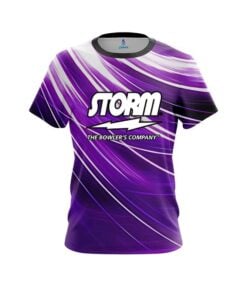 Storm Deep Purple Stripes CoolWick Bowling Jersey