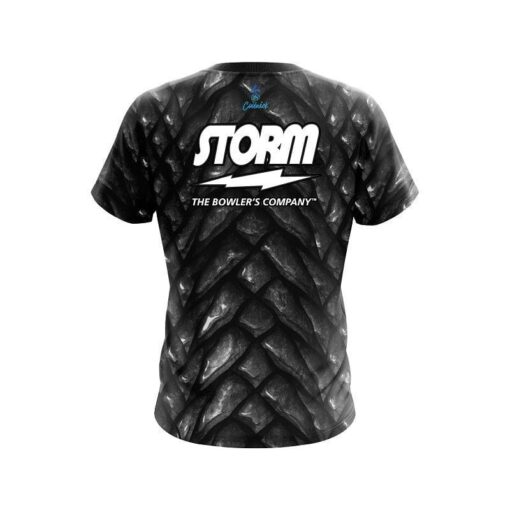 Storm Black Dragon Scales CoolWick Bowling Jersey - Image 2