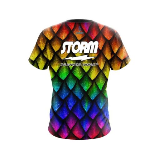 Storm Colorful Dragon Scales CoolWick Bowling Jersey - Image 2