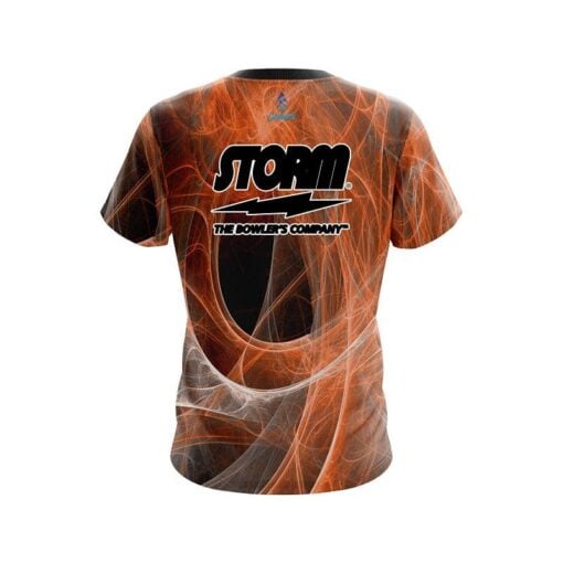 Storm Energy Swirls Orange CoolWick Bowling Jersey - Image 2