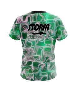Alternative view of Storm Green Exotic Motion CoolWick Bowling Jersey