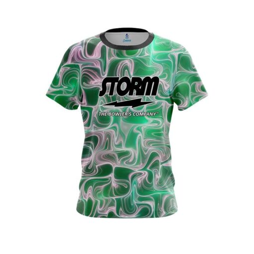 Storm Green Exotic Motion CoolWick Bowling Jersey
