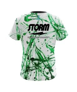 Alternative view of Storm Green Paint Splash CoolWick Bowling Jersey