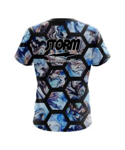 Alternative view of Storm Marble Hex CoolWick Bowling Jersey