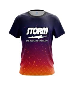 Storm Orange And Pink Fire Sparks CoolWick Bowling Jersey