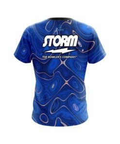 Alternative view of Storm Psychedelic Blue Flow CoolWick Bowling Jersey