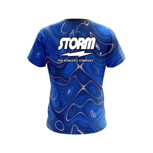 Storm Psychedelic Blue Flow CoolWick Bowling Jersey - Image 2